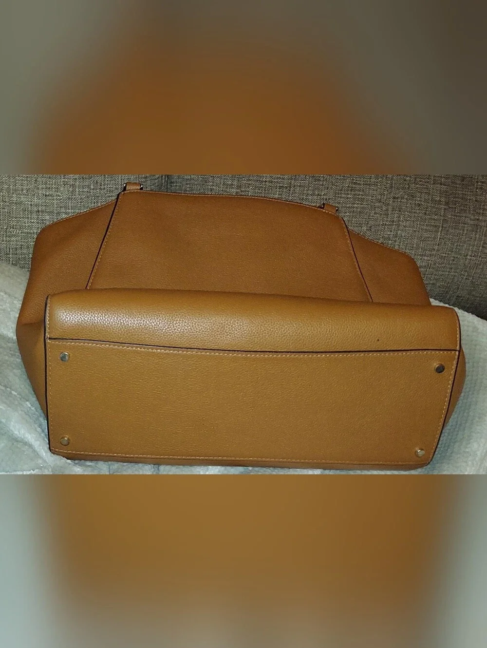 Kate Spade Tan Leather Laptop Tote Bag